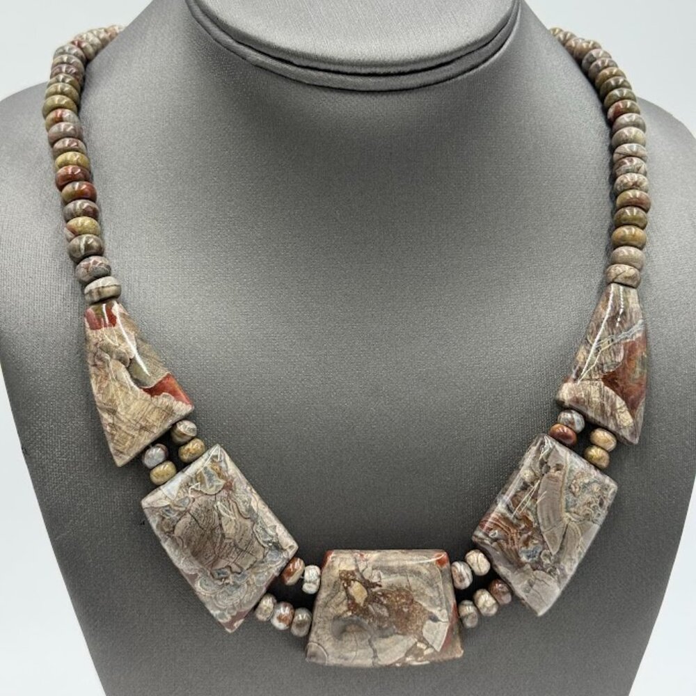 Jay King Earth Tone Jasper Beaded Statement Necklace